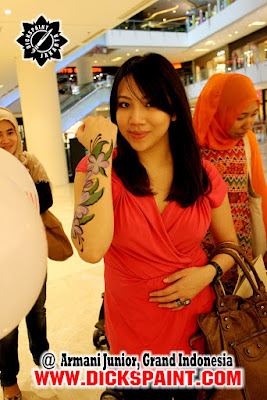 body painting flowers jakarta