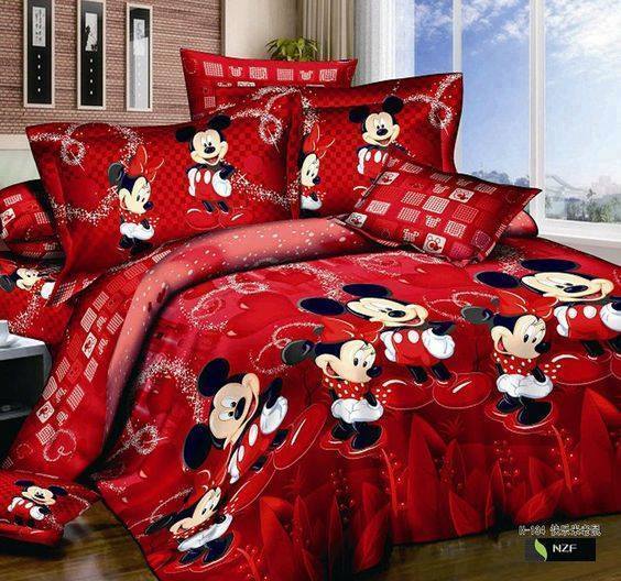 Decoraciones de Dormitorios y Cubrecamas de Mickey y Minnie Decoraciones de Dormitorios y Cubrecamas de Mickey y Minnie