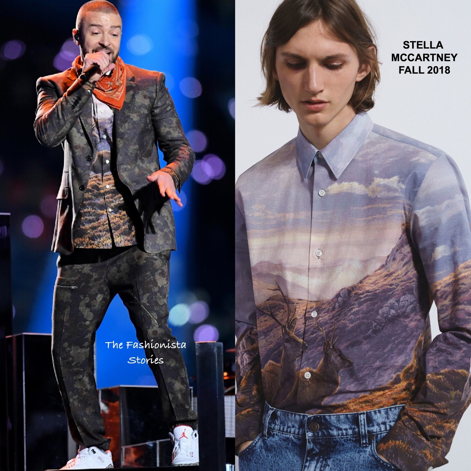 Justin Timberlake in Stella McCartney Performing at the Pepsi Super