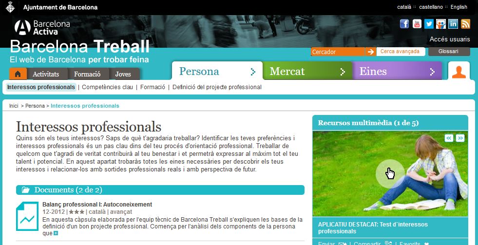 Interessos professionals - Barcelona Activa