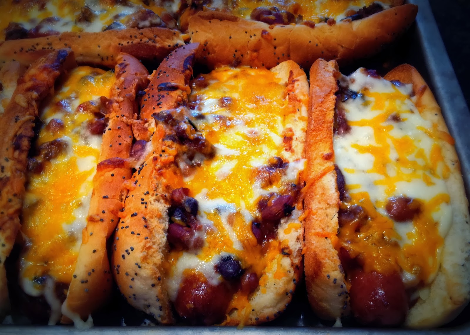 Baked Chili-Cheese Dogs