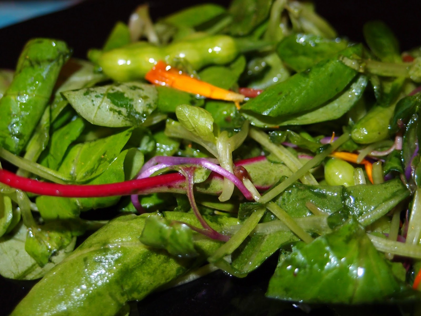 The VegHog Garden salad with chili oil dressing