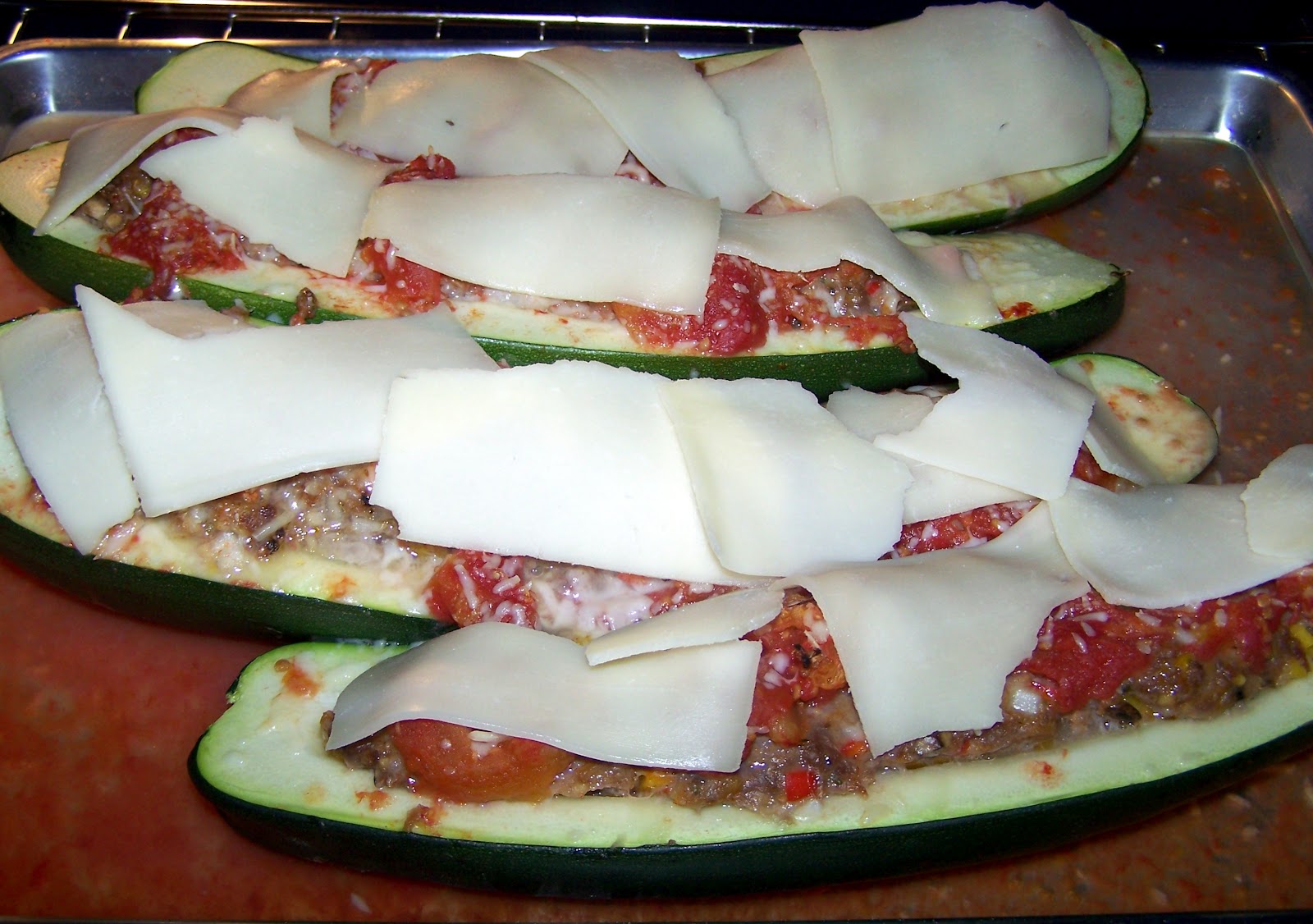 Baked Stuffed Zucchini