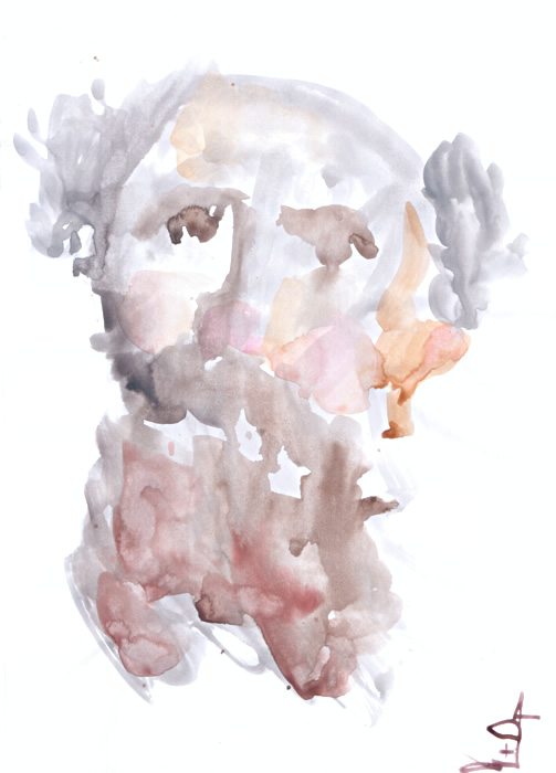 Old man #5 watercolor by Gregory Avoyan