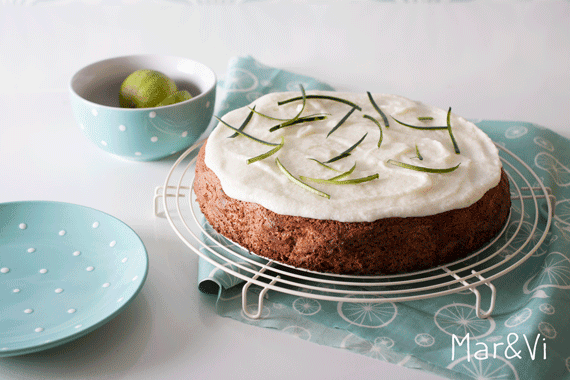 tarta de calabacín y lima paso a paso