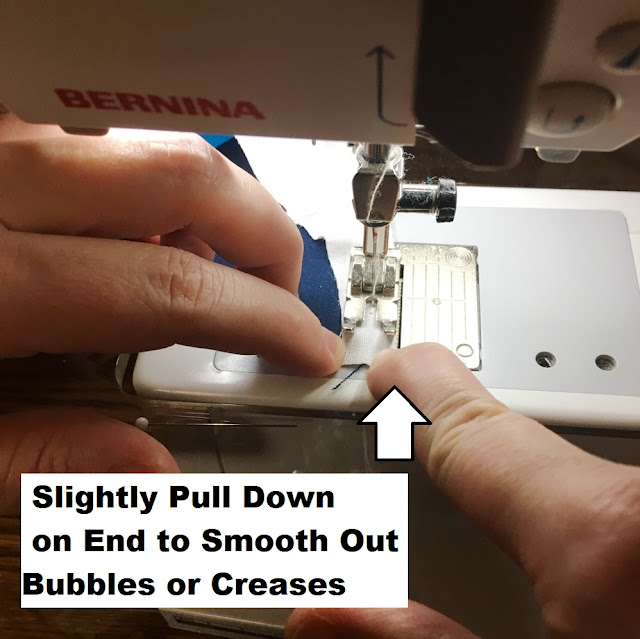 smooth creases with sewing foot