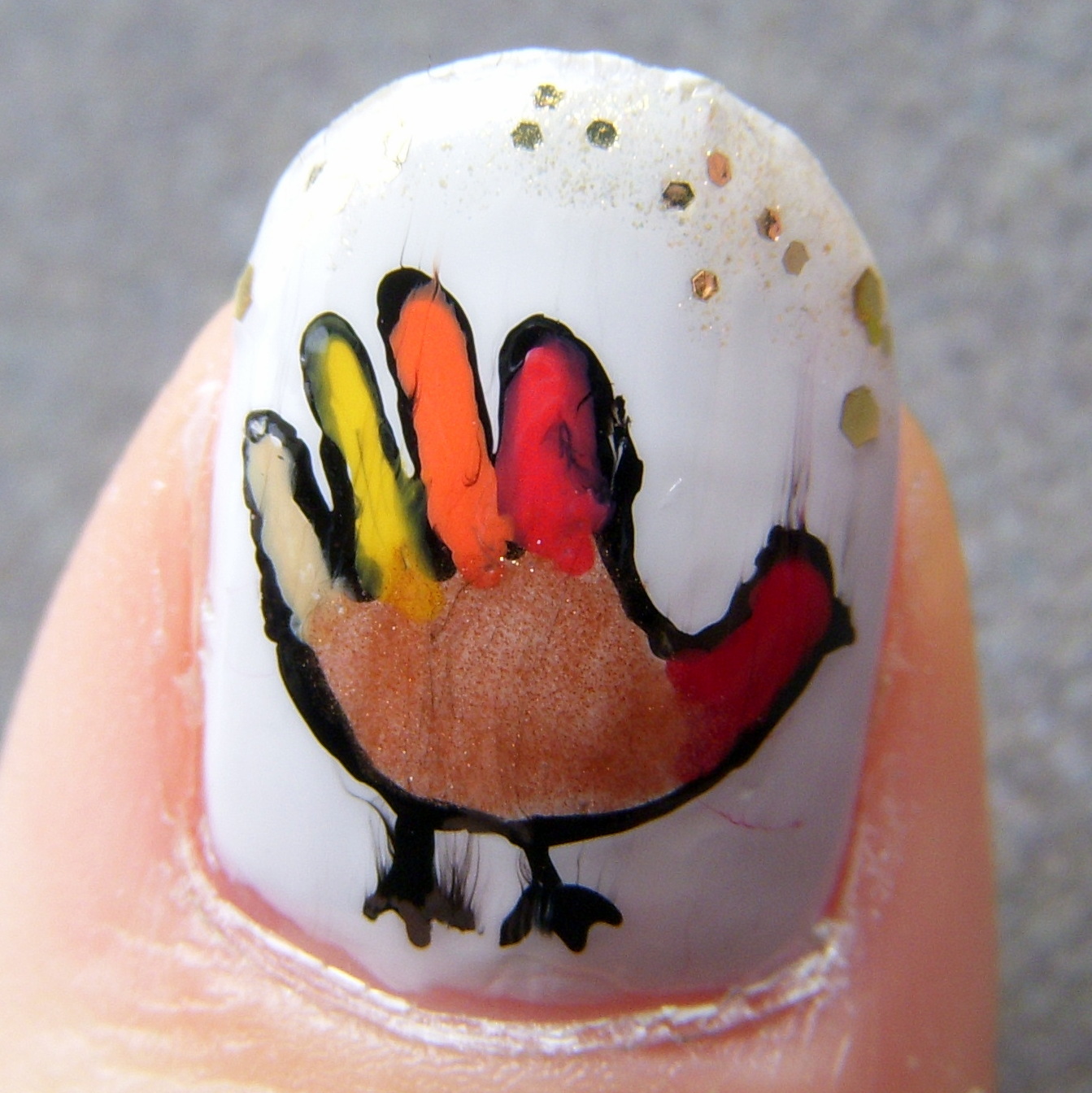Quixii's Nails: 11/21/12 - Turkey Day Nails