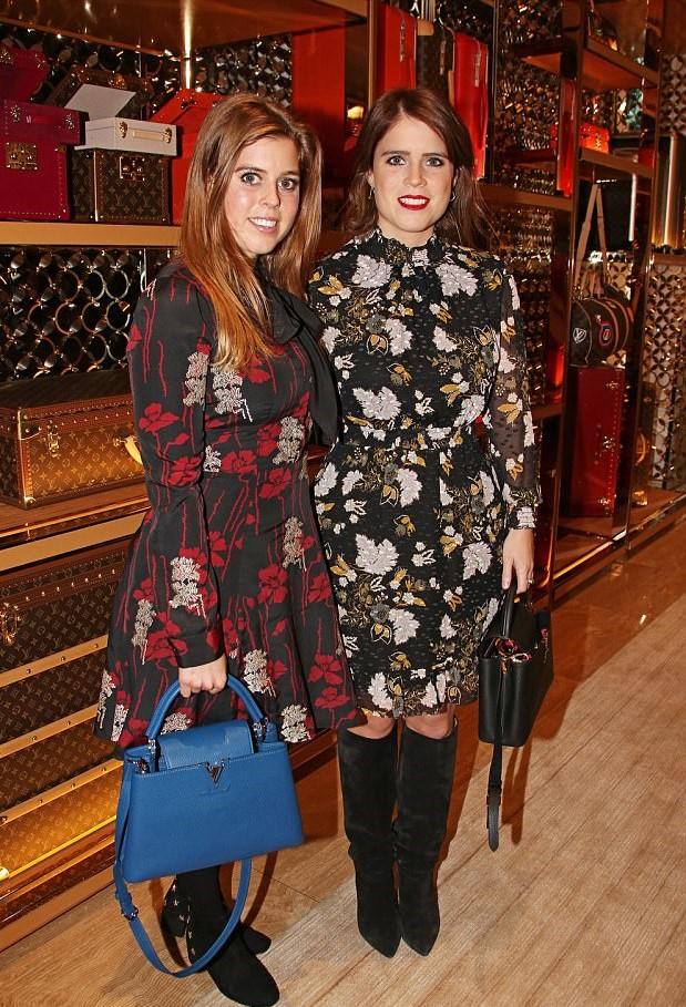Royal Family Around the World: Princess Eugenie and Princess Beatrice  attended a Vogue event at Louis Vuitton on November 21, 2017 in London,  England.
