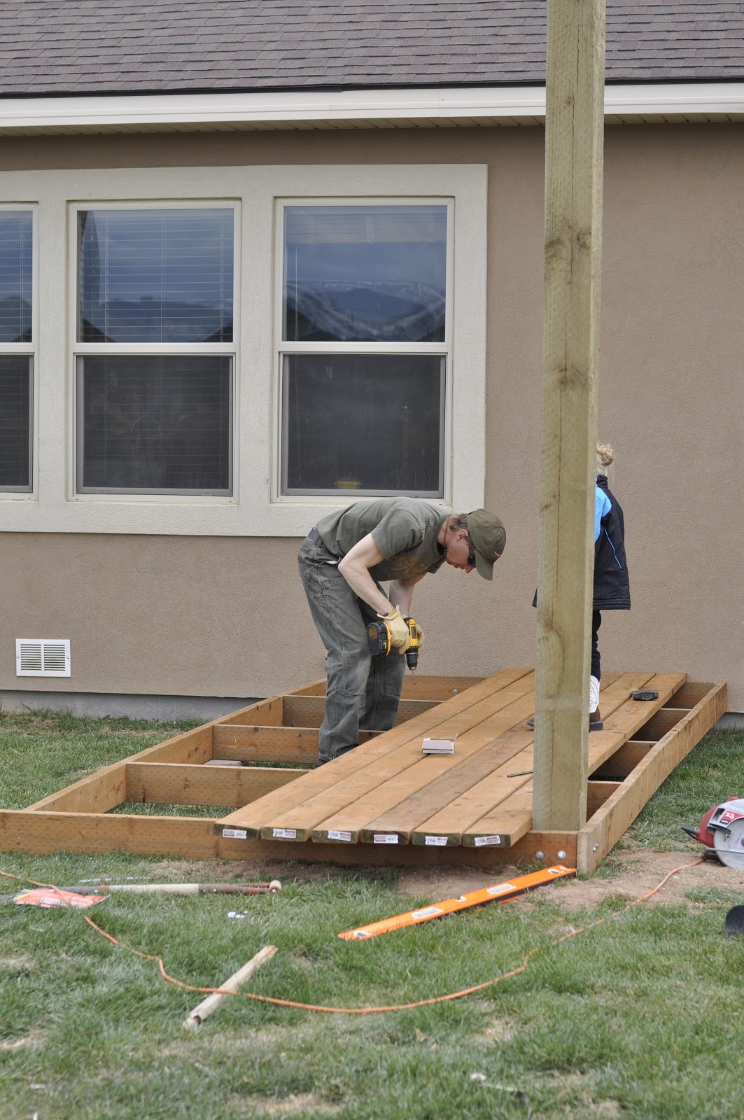 Beauteous Mess Backyard Oasis in the making Step 1 Pergola & Deck