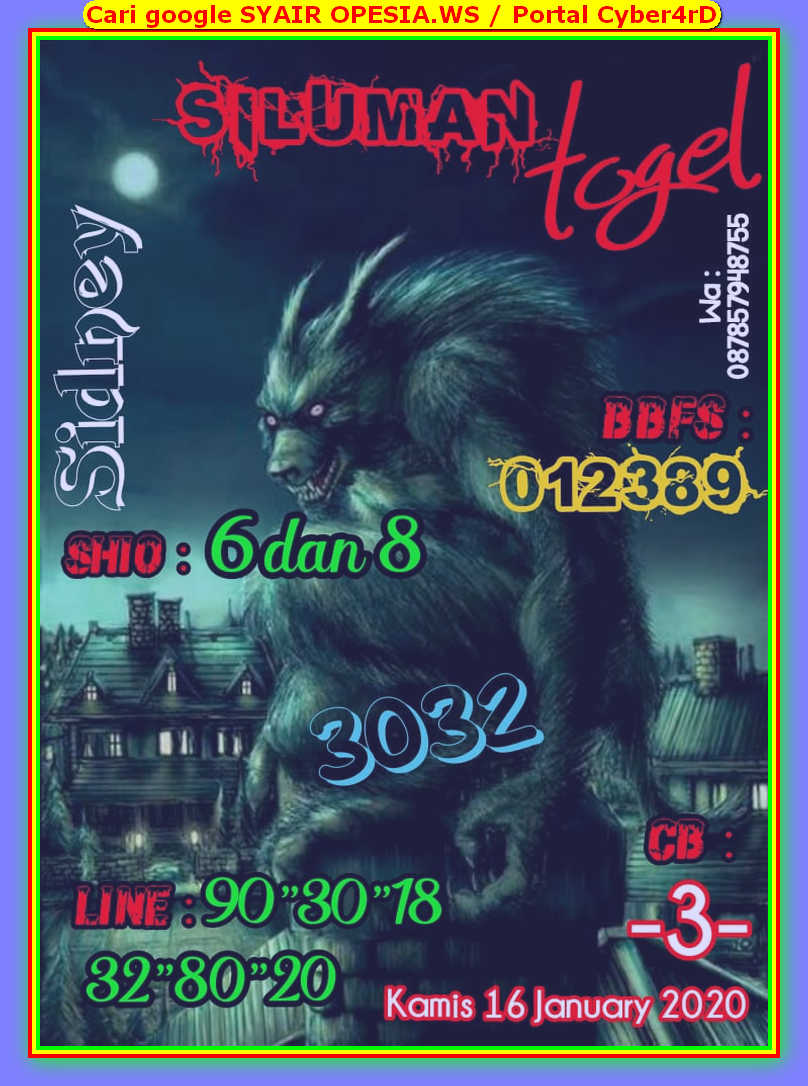 1 New Message Kode Syair Sydney 16 Januari 2020 Forum Syair Togel Hongkong Singapura Sydney