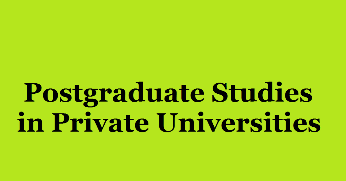 Postgraduate Programmes offered by Private Universities - LANKASTUDY
