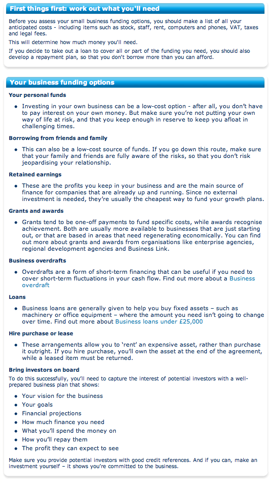 Santander business plan template image