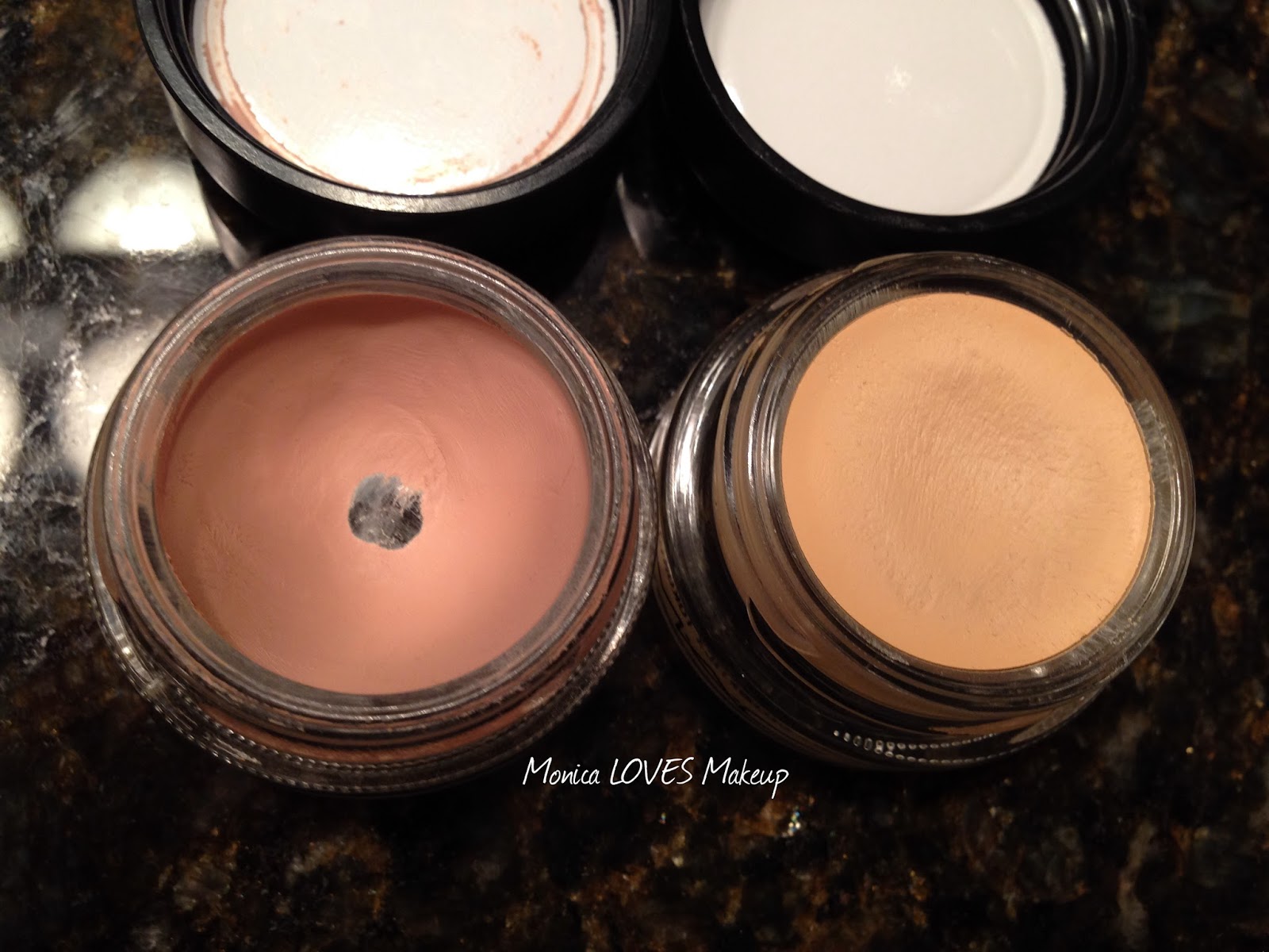 Monica LOVES Makeup MAC "Painterly" Paint Pot VS. MAC "Soft Ochre