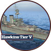 British cruiser Hawkins, tier V