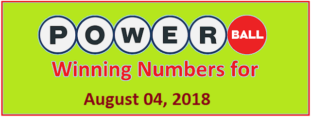 PowerBall Winning Numbers for Saturday, 04 August 2018
