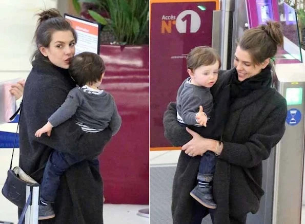 Charlotte Casiraghi and his son Raphael Elmaleh 