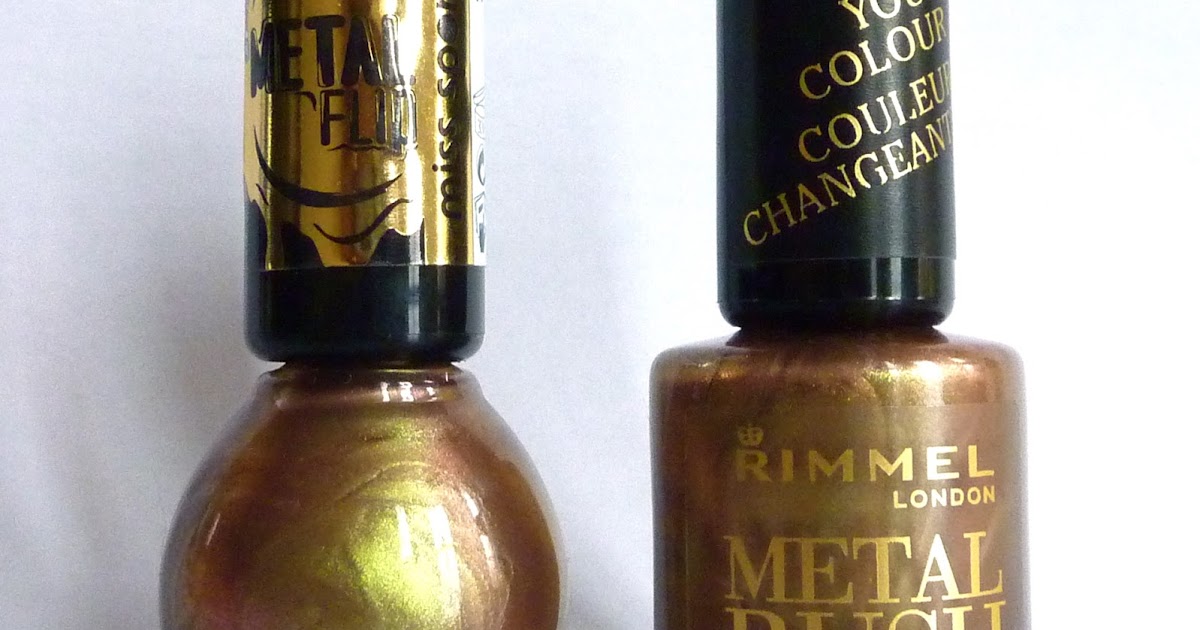 Polish, Plants & More....: Dupes? Rimmel - Gold Save The Queen Vs Miss Sporty - 010 Beetle Wings