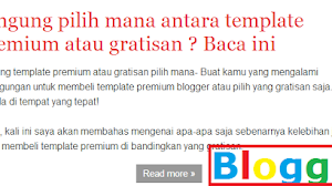 Bingung pilih mana antara template premium atau gratisan ? Baca ini