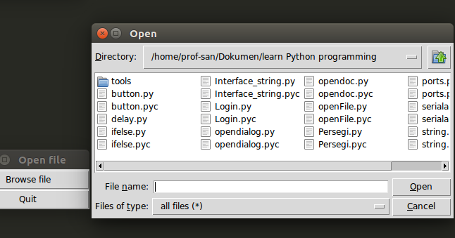 Operasi file di python (membuat file dialog di python dengan ...