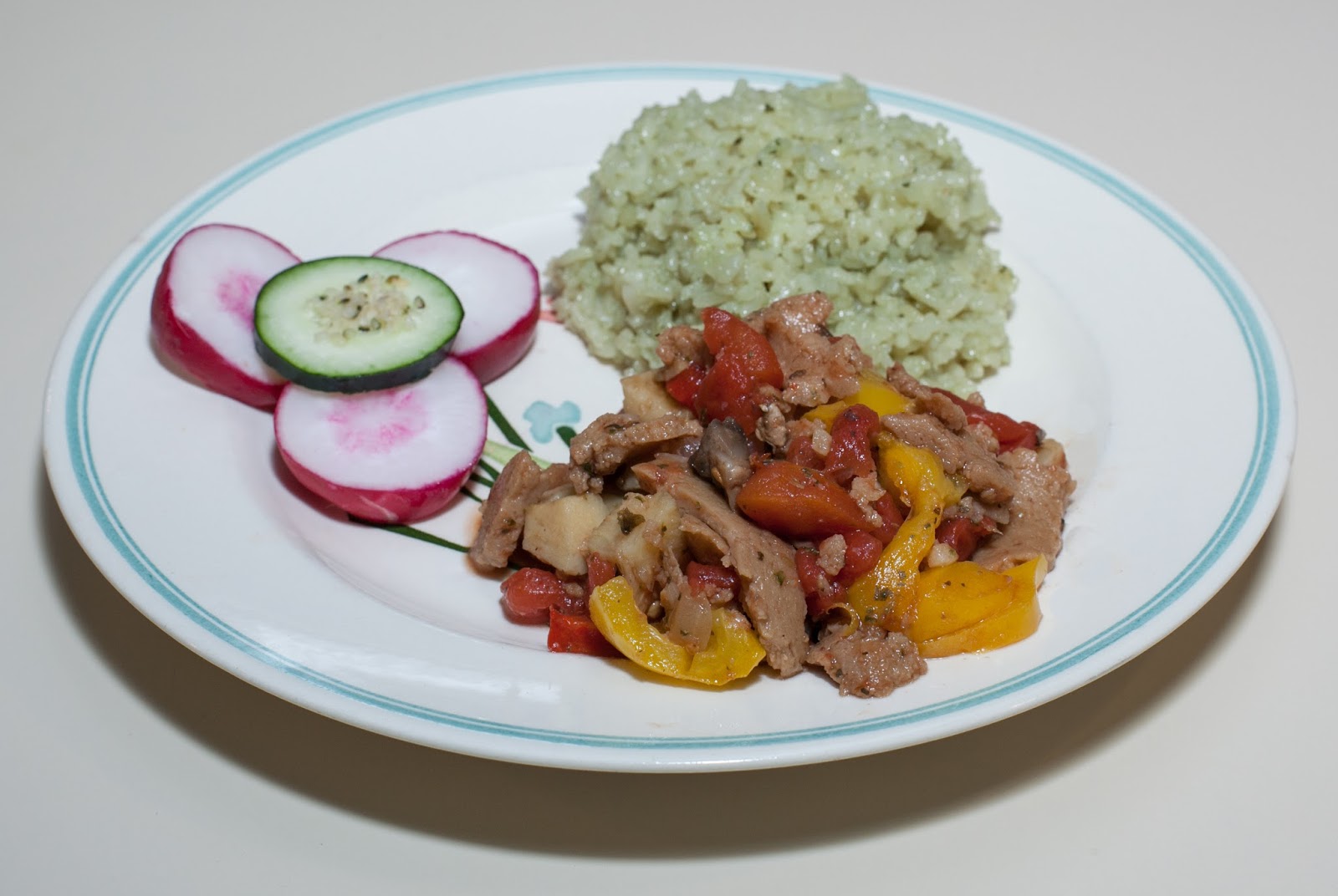 Dinner with Dilip Artichoke Heart and Seitan Stew with Jade Pearl Rice