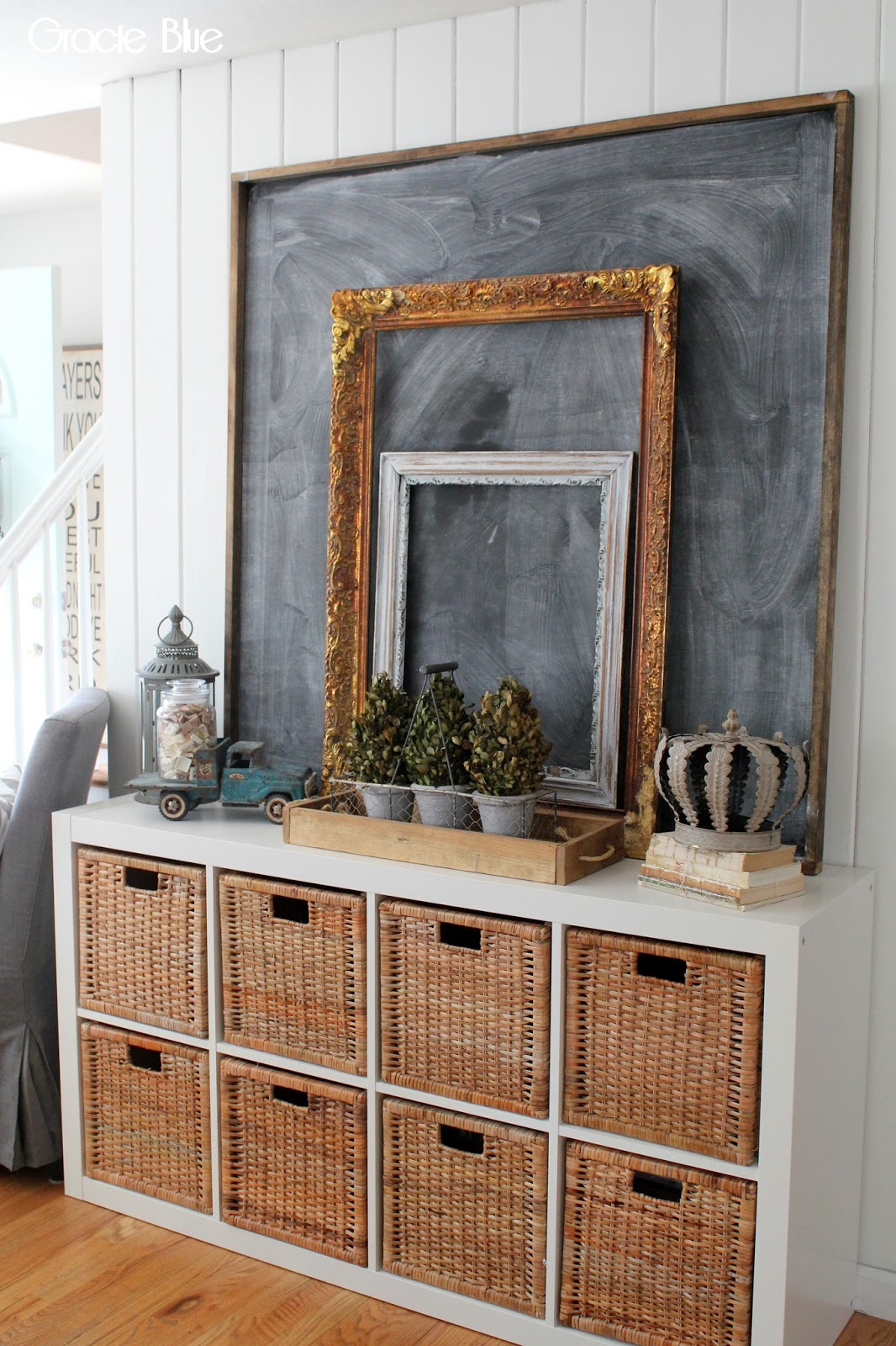 Gracie Blue Chalkboard Decor {DIY Framed Chalkboard}