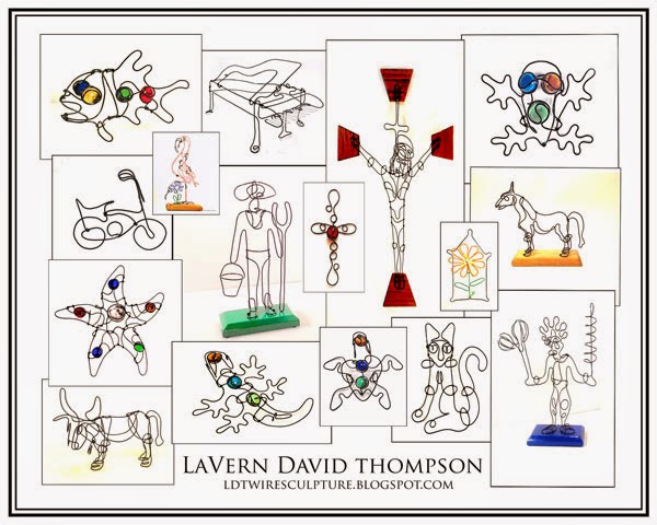 LaVern David Thompson Art Studio A Collection Of Wire Sculptures