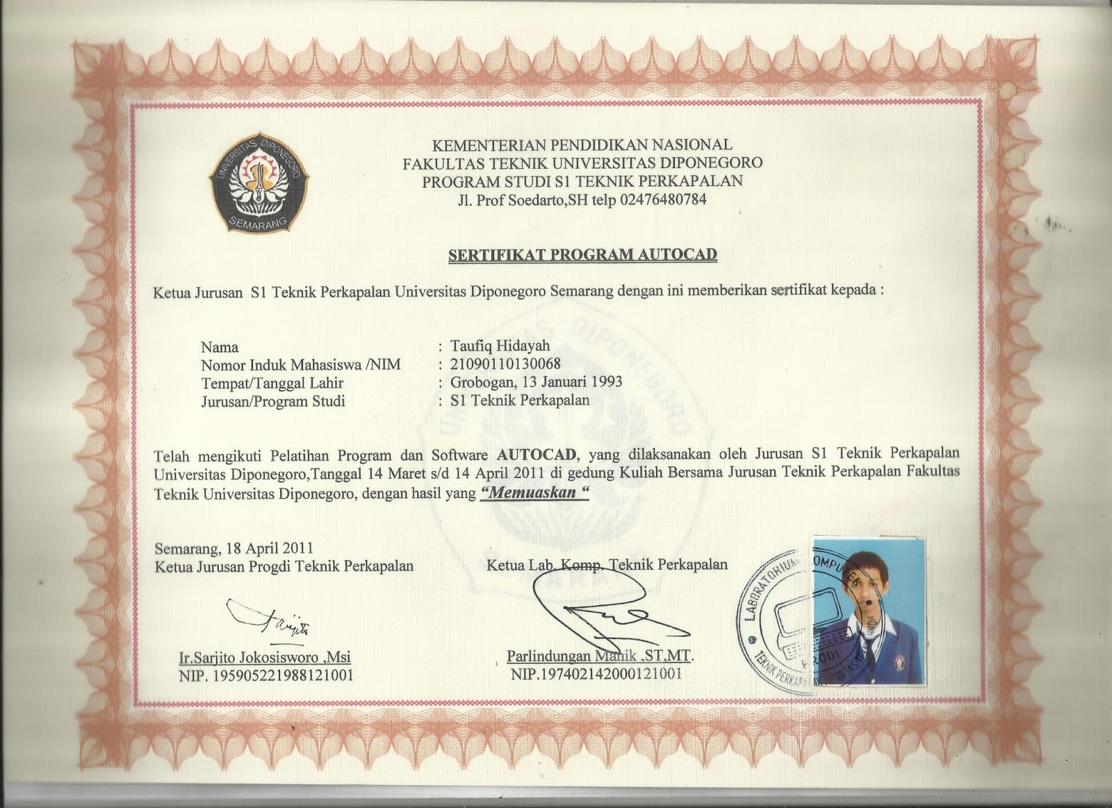 Cad certificate online okemid