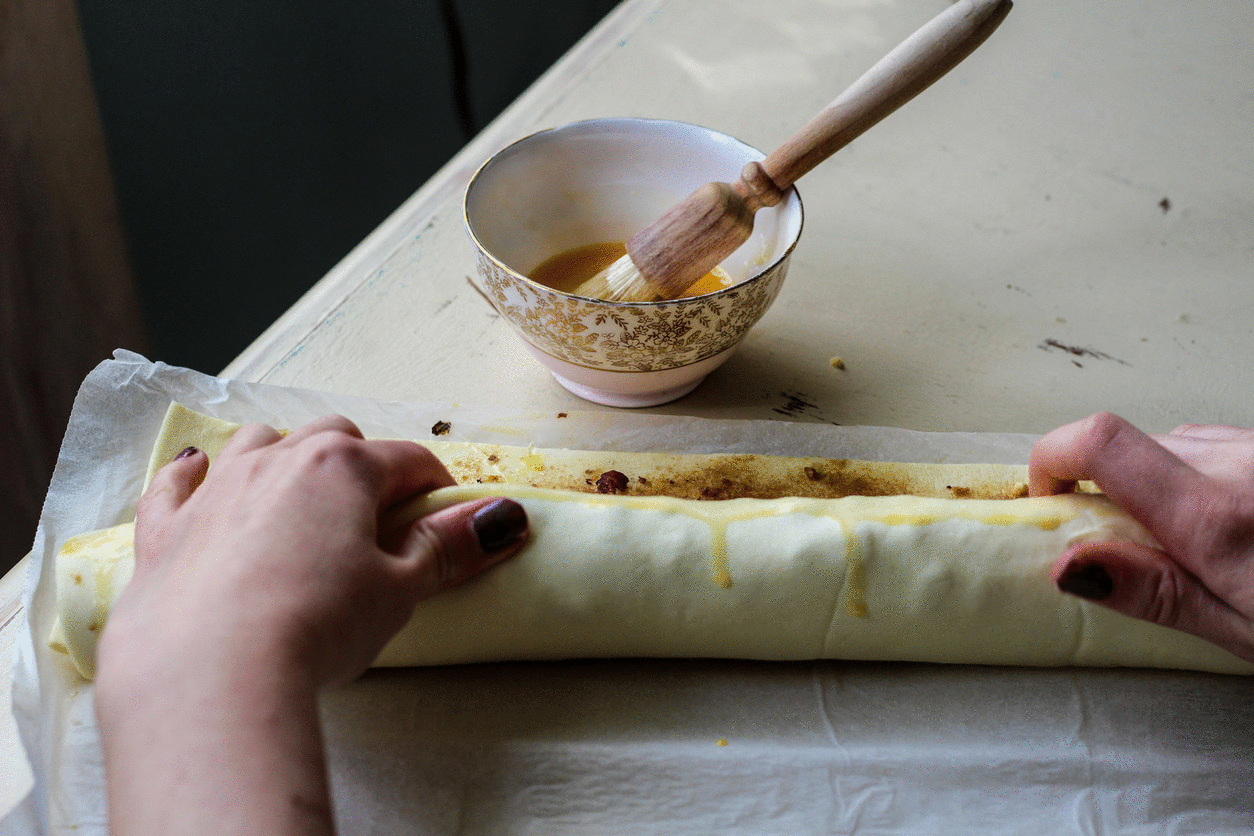 The Spoon and Whisk Banana Chocolate Hazelnut Pastry Rolls