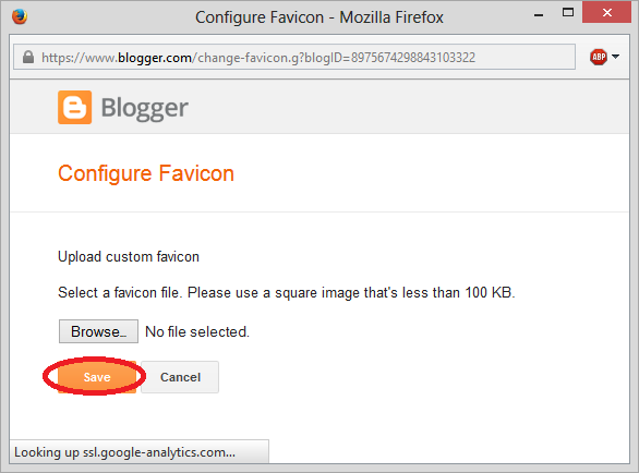 Simpan Logo Favicon Blogger
