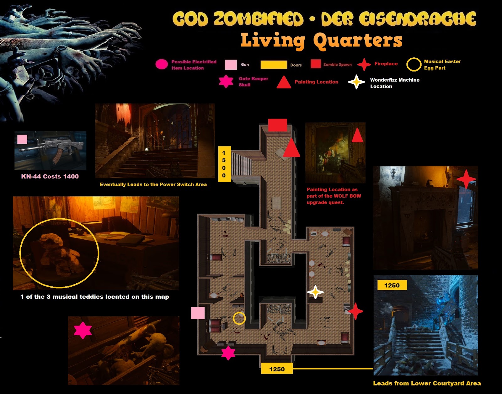 Living Quarters Map Layout in Der Eisendrache Zombies - Call Of Duty Black ...