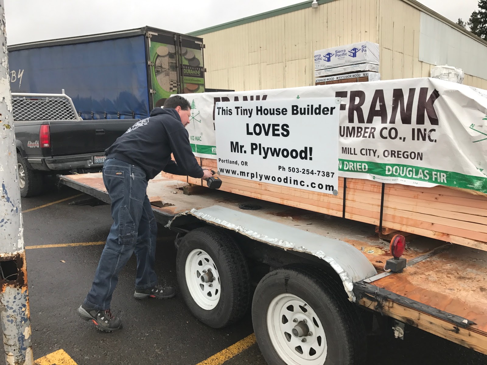 My Tiny Empty Nest & My Tiny House Village Mr. Plywood = Mr. Awesome Portland Lumber Guy