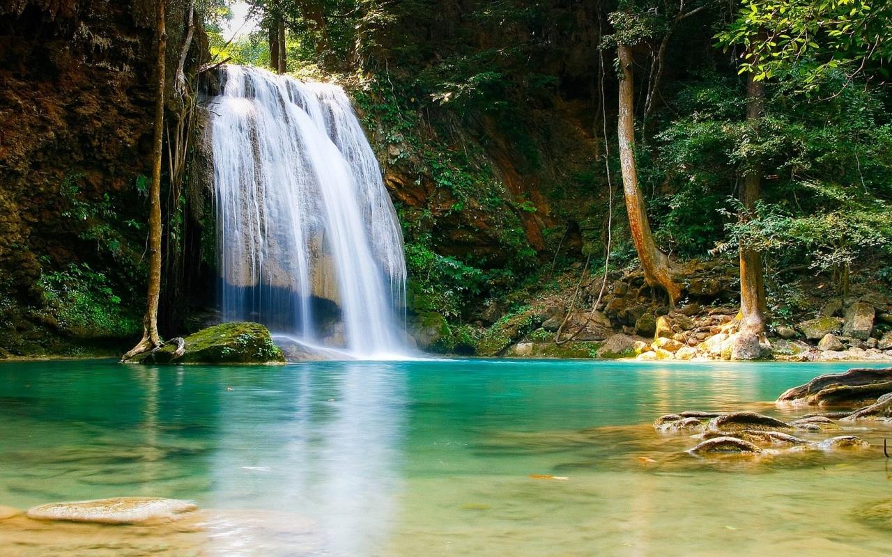 Image House | Latest Hd Wallpapers: Lovely Waterfall In Paradise