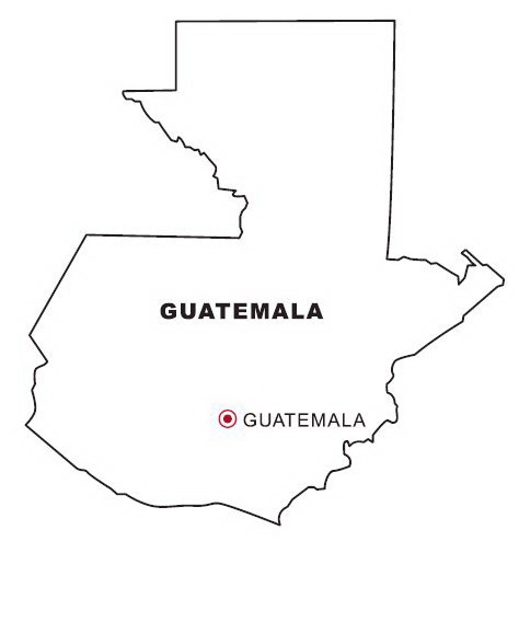 Map of Guatemala Coloring.