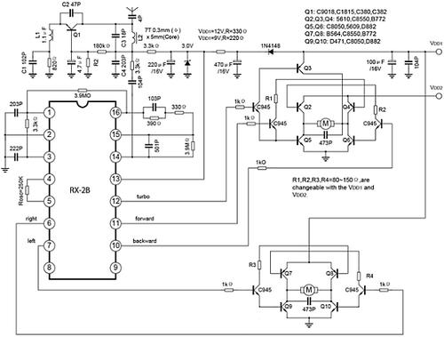 alguien sabe el esquema de los autos a control remoto electrico - YoReparo
