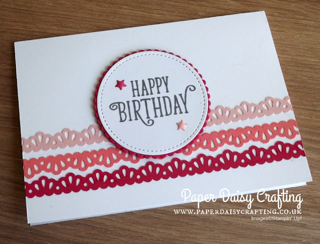 Decorative ribbon border punch by Stampin Up