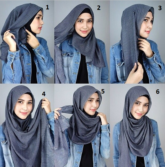 how to wear simple hijab