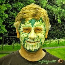 Green Man Face Painting
