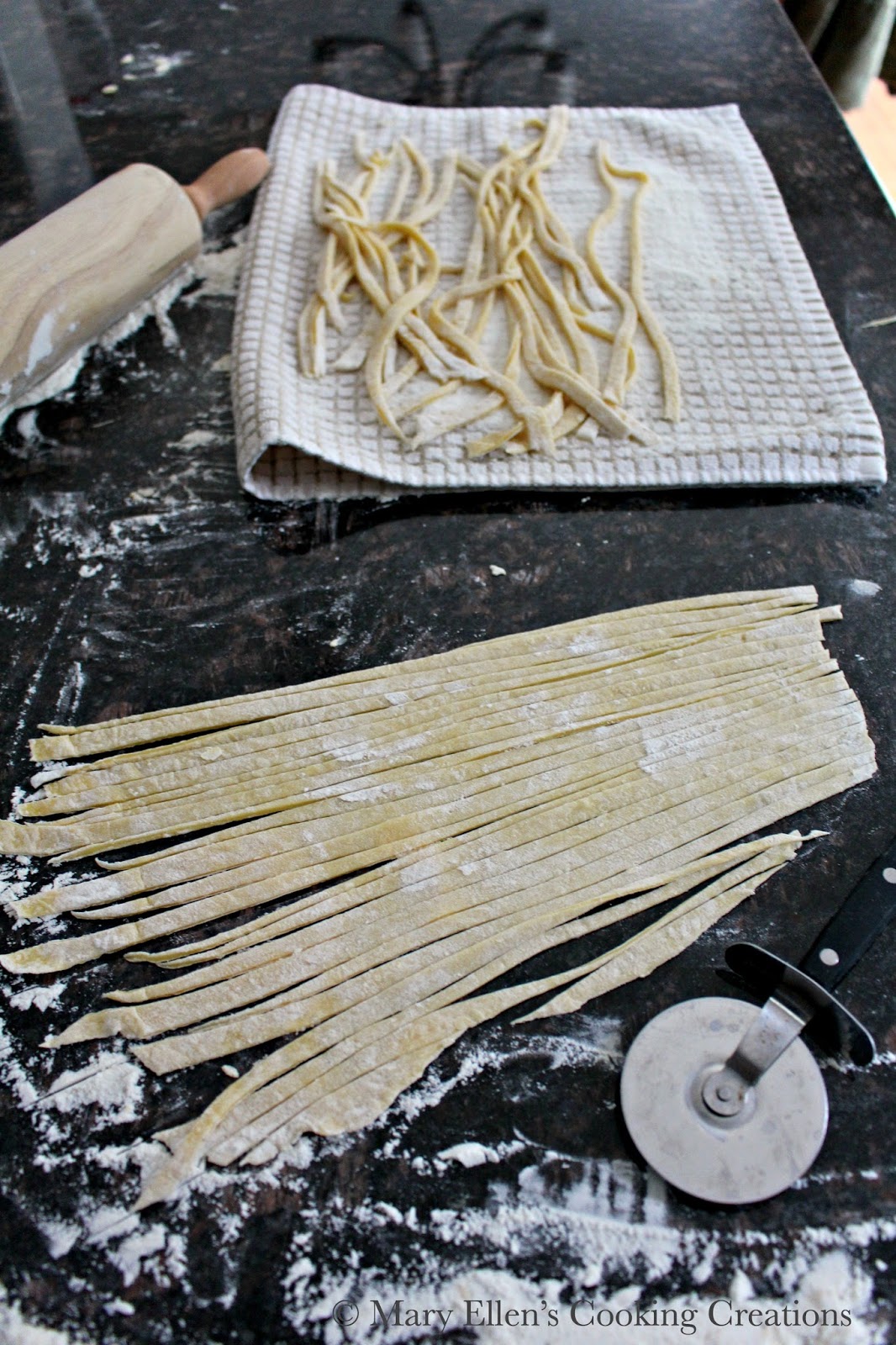 Mary Ellen's Cooking Creations Homemade Egg Noodles for Soup