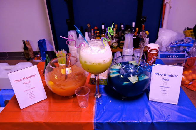Red and Blue Punch Birthday Party Drinks