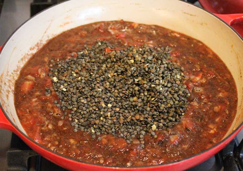 Food Lust People Love Hearty Lentil Tomato Sauce (for pasta)
