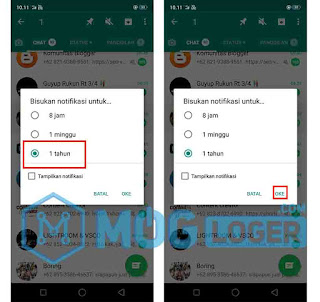 cara bisukan notifikasi grup wa