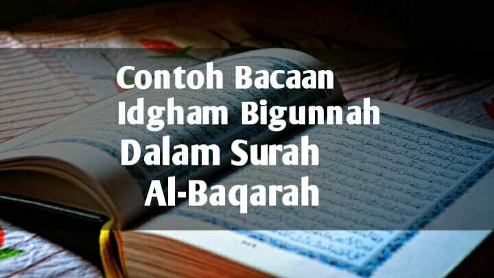 contoh bacaan idgham bighunnah dalam surah al baqarah