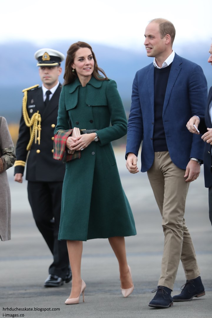 Duchess Kate: It's a Green Hobbs Repeat & Maple Leaf Tartan for ...