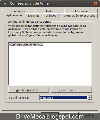 DriveMeca instalando Wine en Linux Ubuntu