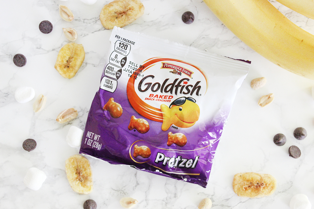 Southern Mom Loves Banana Rocky Road Pretzel Goldfish Snack Mix Recipe