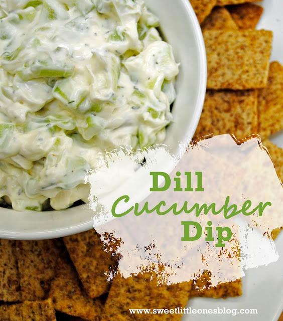 Easy and Delicious Appetizer: Dill Cucumber Dip Recipe - www.sweetlittleonesblog.com