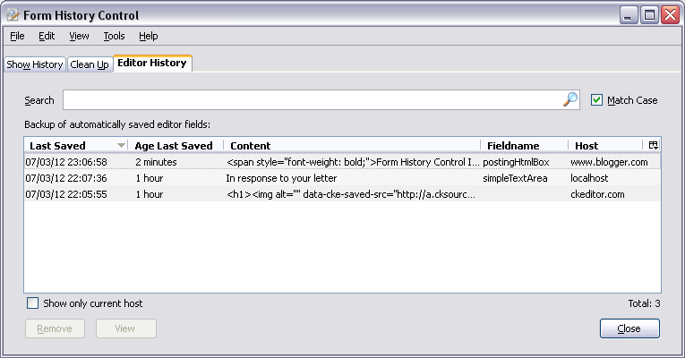 Form History Control: Introduction to Form History Control