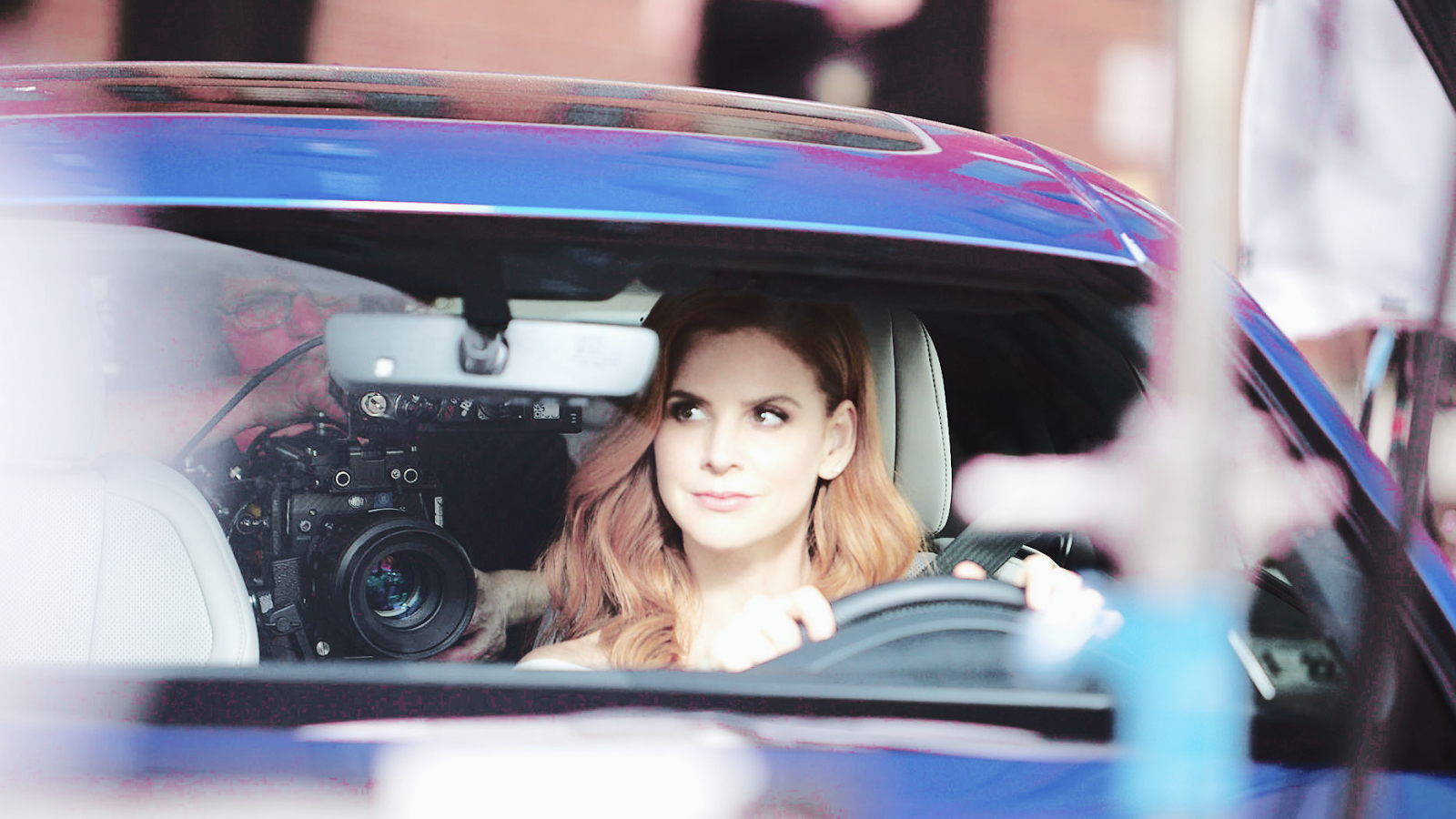 Sarah Rafferty behind the scenes of Suits Empowered Style presented by ...