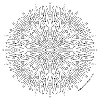 Crayon mandala to print and color- available in JPG and transparent PNG versions. 