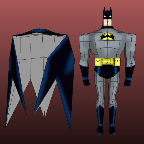 Animation Style Batman Papercraft | Tektonten Papercraft